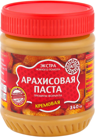 Арахисовая паста (Азбука Продуктов) кремовая 340гр (12)