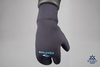 Рукавицы неопреновые 7мм AquaTeam 3х-палые ОП р.L