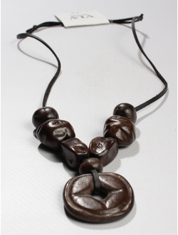 Подвеска "Круг с бусинами1" керамика