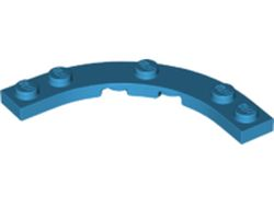 Plate, Round Corner 5 x 5 with 4 x 4 Curved Cutout, Dark Azure (80015 / 6365941)