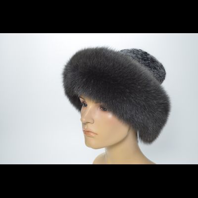 Шапка Vizio 1327 CCP  V графитовая с мехом