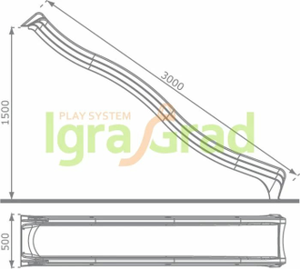 Скат для горки "Classic", L 3.0 м