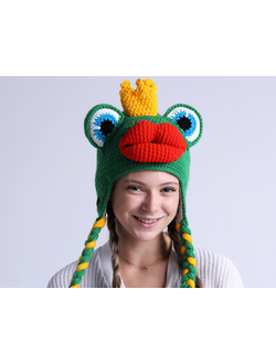 Шапка вязаная Царевна Лягушка