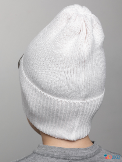 Шапка 25301-01 50%хлопок 50%акрил, белый 56-58