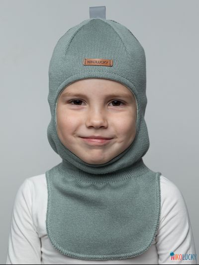 Шапка-шлем 23301-01 х/б подклад, мятно-серый 44-46