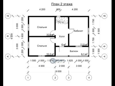 ДЖ-15 ГАБАРИТНЫЕ РАЗМЕРЫ: (9Х6М) 2 ЭТАЖА, ОБЩАЯ ПЛОЩАДЬ: 108М²