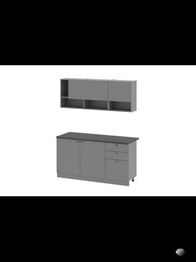 Энни 1,6 м кухонный гарнитур Графит серый