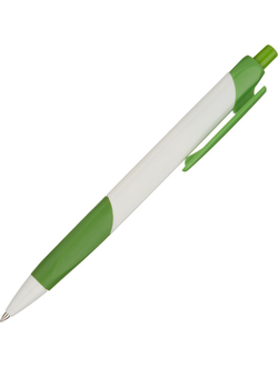 Ручка шариковая Attache Symbol, бело зеленый корпус, 12 штук в упаковке (синяя)