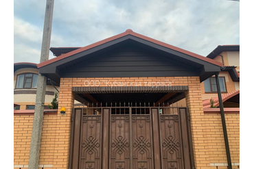 Кирпичный навес для авто