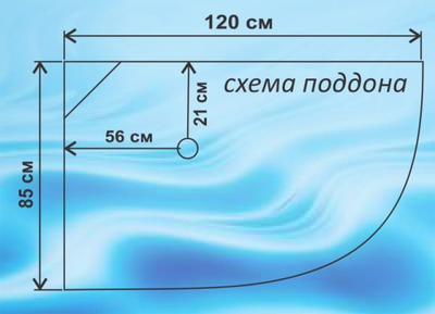 Душевая кабина Водный Мир ВМ-319 L/R, Высокий поддон, задние стекла белые, передние стекла матовые,120x85x215 см.