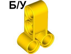 ! Б/У - Technic, Pin Connector Perpendicular Double 3L, Yellow (32557 / 4173617 / 4501535 / 6004450) - Б/У