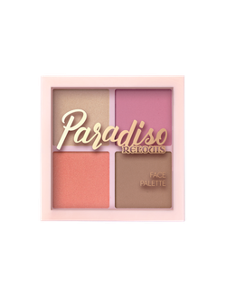 RELOUIS Палетка для лица Paradiso (хайлайтер, румяна, бронзер) Sun