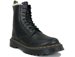 Dr Martens 1460 Smooth Black С Белым Мехом