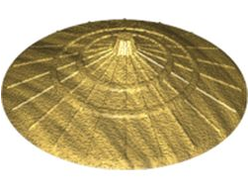 Minifigure, Headgear Hat, Conical Asian, Pearl Gold (93059 / 4649896 / 6154138)
