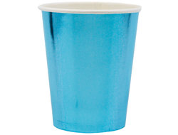 Стакан фольг голубой 250мл 6шт/уп