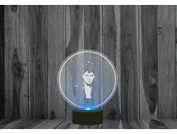 Светильник 3D, ночник Сектор Газа, Юрий Хой №1