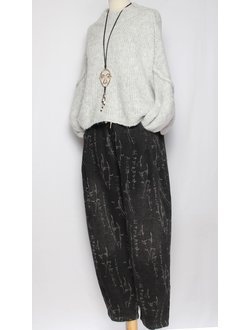 Джинсы "Серые веточки" графит р.48-54