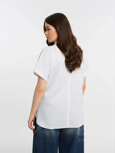 Женская летняя рубашка в голубом цвете