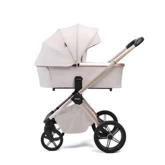Коляска 3в1 Peppy Monaco Plus, Beige / Бежевая, рама Беж (First)