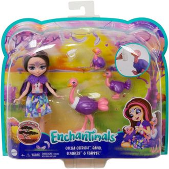 Enchantimals Кукла Офелия Страусси с семьей, GTM32