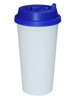 Термостакан с защелкой СИНЯЯ крышка