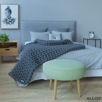 Декор ламината Alloc Original Дуб Белый 04522 в интерьере комнаты