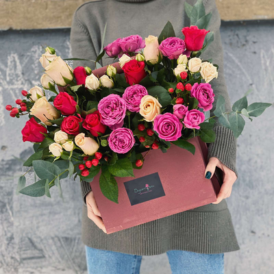 Деревянный ящик Цветочный бал