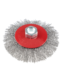 ЕРМАК Щетка металл. для УШМ 100мм/М14 (тарелка), 5 штук
