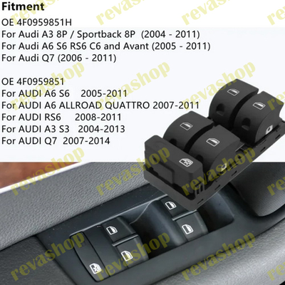 Кнопка стеклоподъёмника для Audi Q7 4L A6 RS6 A3 8P1 8PA