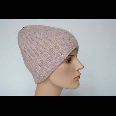 Розовая шапка из кашемира Италия Визио 1106 CYO