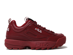 Кроссовки FILA DISRUPTOR 2 кожаные бордовые (36-40)