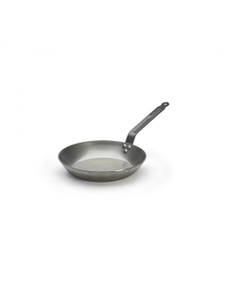 Сковорода d=26 см. h=4,5 см. белая сталь (индукция) Carbone Steel De Buyer /1/3/