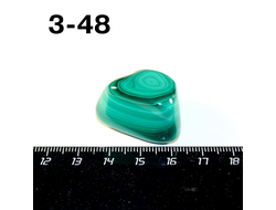 Малахит натуральный (галтовка) Заир №3-48: 27,1 - 28*20*17мм