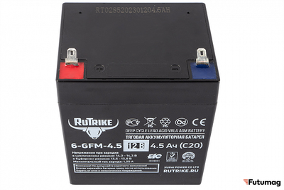 Аккумуляторная батарея RuTrike 6-GFM-4,5 (12V4,5A/H C20)
