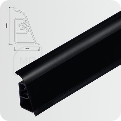 “Плинтус для столешницы CEZAR BL44 056 черный ”, “кухонный плинтус”, “ПВХ плинтус для столешницы