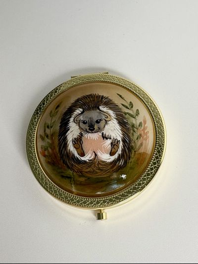 Зеркальце карманное с камнем селенит, разные изображения