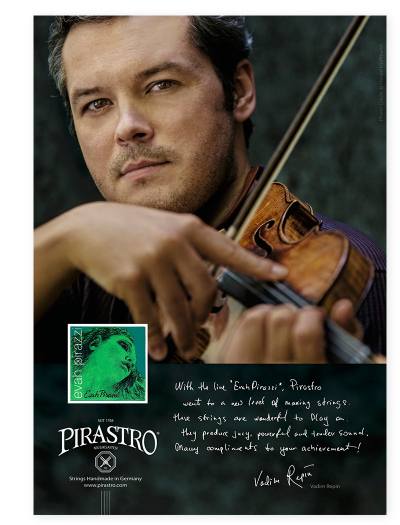 Pirastro Evah Pirazzi violin D 3/4 - 1/2