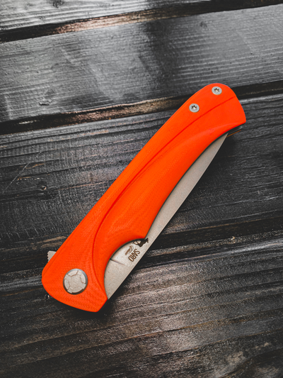 Складной нож Чиж плюс сталь К 110, рукоять G10, цвет оранжевый