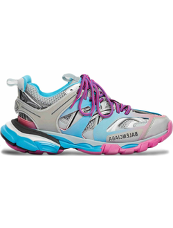 Balenciaga Track Trainers Blue Pink Grey