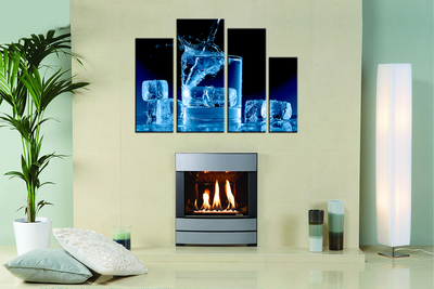 Модульная картина "Кубики освежающего льда"