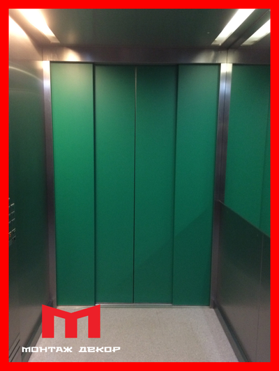 Пленка Oracal на дверях лифта