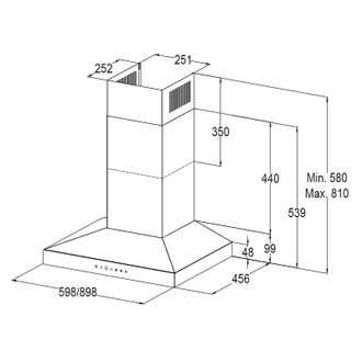 Купольная вытяжка Korting KHC 6831 NGN