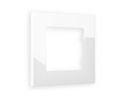 Рамка 1-ая Белый глянец, коллекция QUBI - Ambrella Volt - ALFA