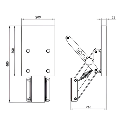 Транец выносной для ПЛМ мощностью до 30 л.с. (65 кг) ФБС