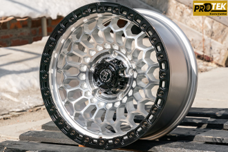 Комплект дисков R17 8,5J ET+25 5*150 FBX 357-7 Серебро с черным ободом (R712)