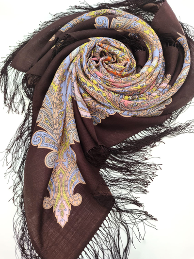 Павловопосадский платок Коралловая сказка 1916-16