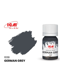 C1038 Краска для творчества, 12 мл, цвет Немецкий серый(German Grey)