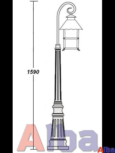 Caior 2 81411 Парковый светильник, высота 159 см