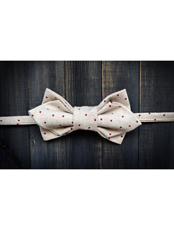 Купить галстук-бабочку в горошек в СПб