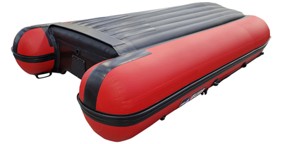 Моторная лодка Хантер Travel 340 НДНД вид снизу сзади